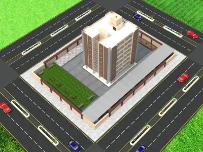 Exterior Design ED02 Low-poly 3D model