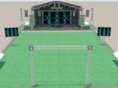Concert Stage 3D model 3D model
