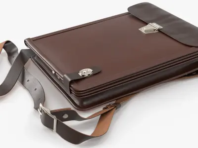  Vintage Cold War Army Map Case with Shoulder Strap Brown 