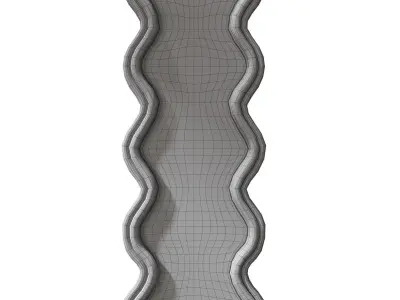Wavy Floor Mirror Low-poly 3D model