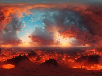 HDRI Horror Location Panoramas Low-poly 3D model