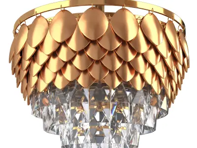 Crystal Big Size Jhumar Ceiling Light 3D model