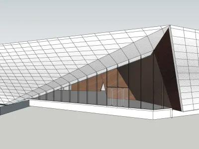 contemporary entertainment office sketchup model 3D model