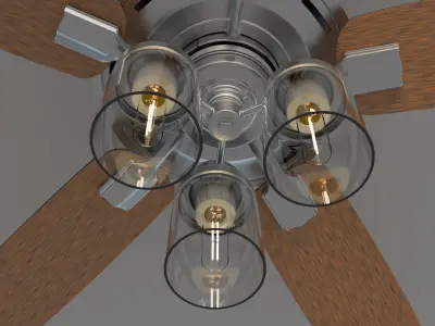 Architectural Ceiling Fan - 5 Blade 3D model