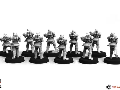 Cyberzerkers - Special Weapon Squad 3D print model