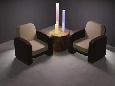  elegant chairs 3D model