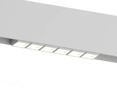 Spot 6 White Track Light by Forstlight 3D model