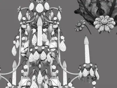 Chandelier Crystal 3D model purchase