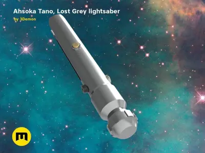 Ahsoka Tano Lost Grey lightsaber 3D print model