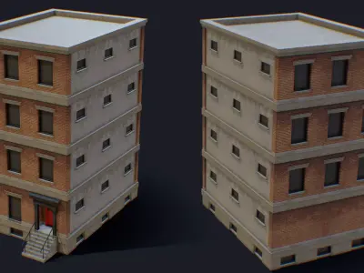 Forsaken City Building 1 Low-poly 3D model