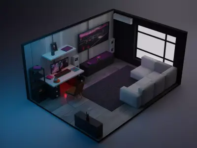 Multi-functional living space Free 3D model