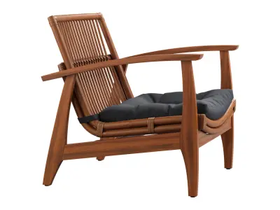 Rattan Lounge Chair 3D model