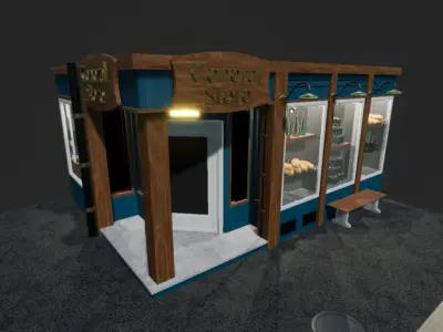 Stores Vol 1 For Unreal And Unity Low-poly 3D model