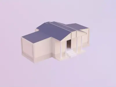 Bank - Low Poly Style Low-poly 3D model
