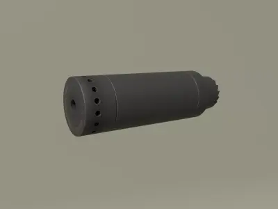 DTK Putnik Zenitco Russian Silencer Low-poly 3D model