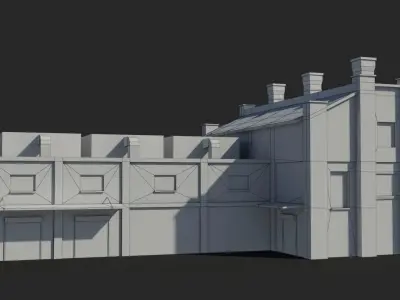 Factory x12 Low-poly 3D model