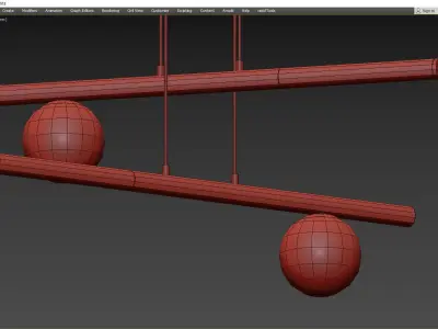 Balance Chandelier Low-poly 3D model