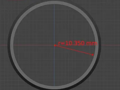 Cuban Chain Ring light 2 ver 3D print model