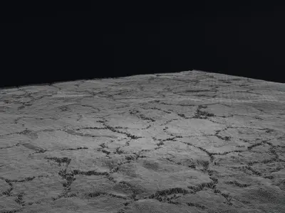 Asphalt Macro Scene 8K and 4K Textures 3D model