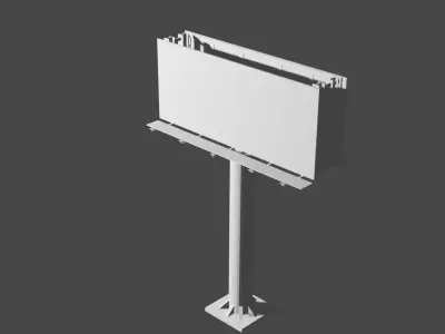 Billboard two side low-poly 3d model  Low-poly 3D model