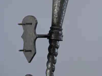 Medieval Torch 3D model buy