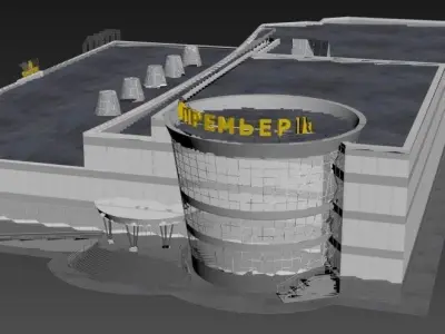 Shopping center 3D model buy