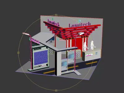 Creative booth 3D model purchase
