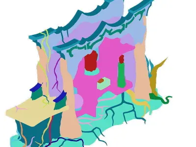 Game model - furniture cabinet disillusion Ming fi 3D model