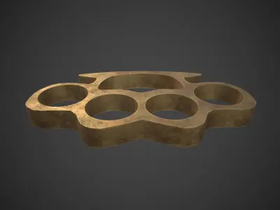 Brass Knuckles Low-poly 3D model