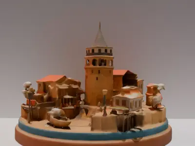  Low Poly Istanbul City 3D Model 3D print model