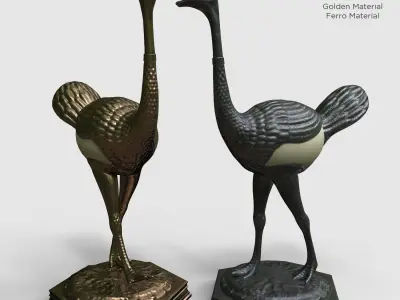 Damaged Elias Geyer Ostrich eggs 3D model