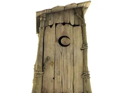 Shrek toilet Free low-poly 3D model Low-poly 3D model