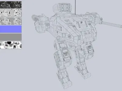 Peacekeeper Mech Low-poly 3D model purchase