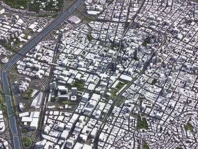 Medellin - 3D City Model Low-poly 3D model