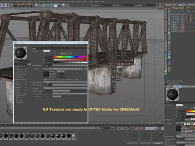 Modular Railway Bridge Pack 3D model