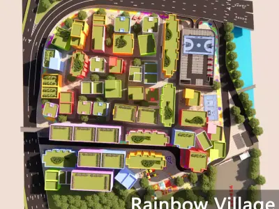 Rainbow Village Landscape Design Model from Shenzhen Yantian 3D model