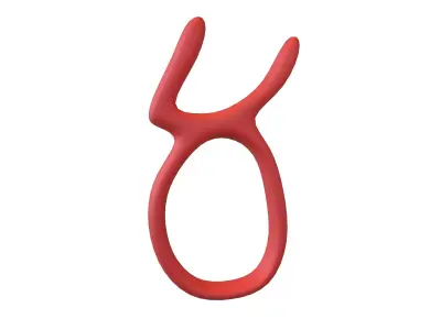 Suzhou Numerals Five V1 002 Low-poly 3D model