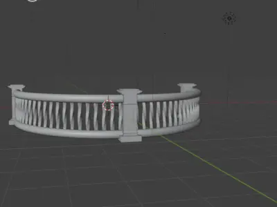 Curved Balustrade 3D print model