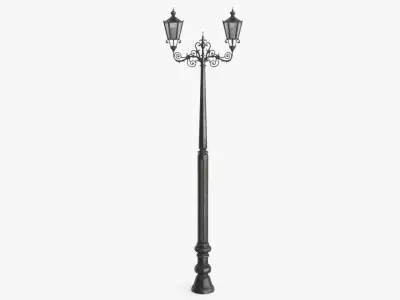 Street Light Low-poly 3D model 43