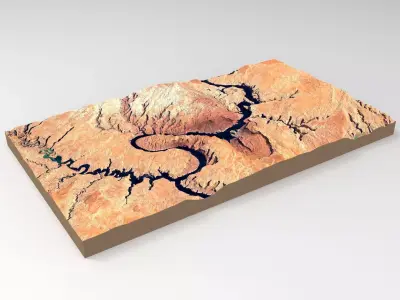 Mountain landscape 3D model 6