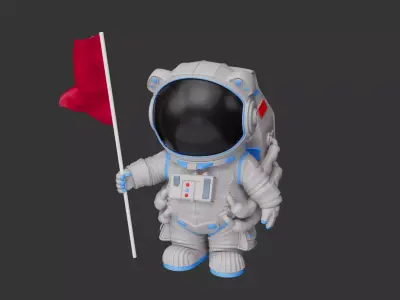Astronaut Low-poly 3D model get