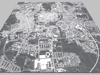Cityscape  Brunswick Germany 3D model