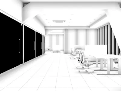 Workplace Office 001 3D model