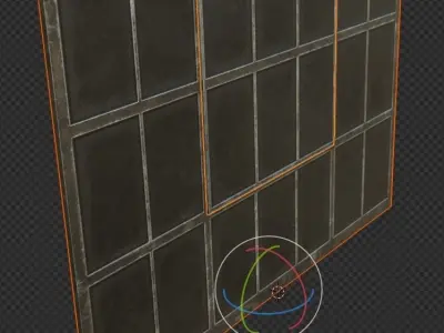 Window - Game Ready - PBR air filter Low-poly 3D model