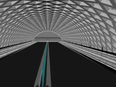 bridge wire mesh with lines 3D model