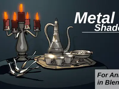 For Anime in Blender - Metal Shader 3D model