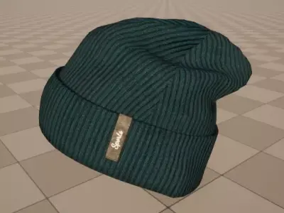 Beanie Cap Low-poly 3D model