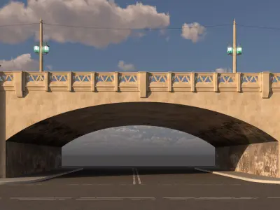 Fourth Street Bridge LA 3D model