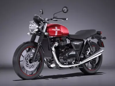 Triumph Bonneville Twin Street 2016 3D model