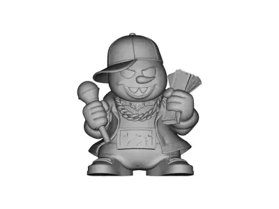 Hip-Hop Money Character Figurine High Detail Cartoon 3D Model 3D print model